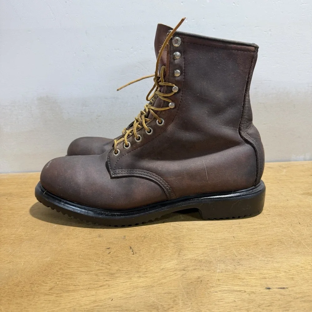 Red Wing 2233 Brown Leather Steel Toe Boots Mens 10 EE Made In USA